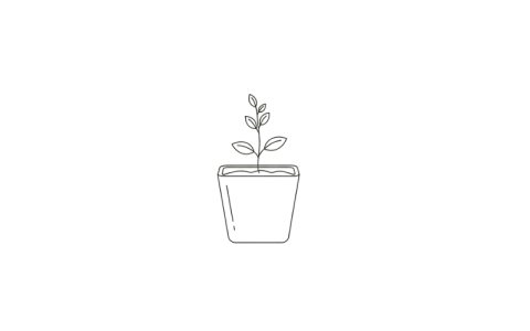 P-pot vierkante pot